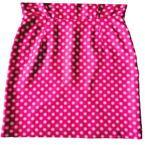 Vintage Esprit Women's Size Medium Pink & White Polka Dot Sleeveless Dress - Picture 3 of 9